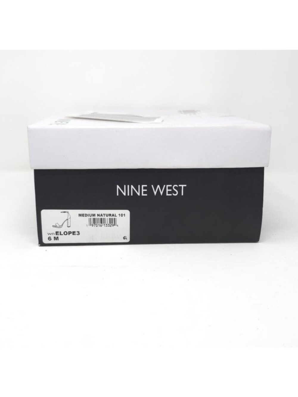 Nine West Elope Metallic Embossed Platform Heels Beige 6 Medium - Picture 9 of 9